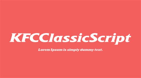 KFCClassicScript Font : Download Free for Desktop & Webfont