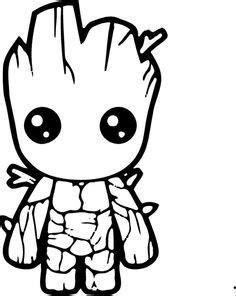 GROOT BLACK AND WHITE OUTLINES | Vinyl decal stickers, Black and white ...