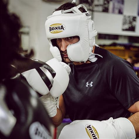 Sparring Equipment - Boxing headgear Challenge - White - Boxia Made in Italy