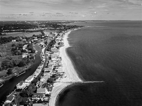 Connecticut's Fairfield Beaches Aerial Photograph by Stephanie McDowell