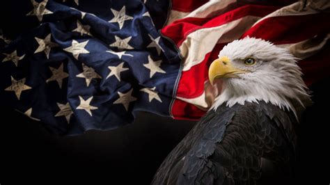 Download Military American Flag With Eagle Wallpaper | Wallpapers.com