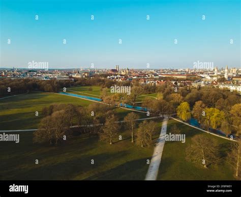 Aerial view of the English Garden in Munich Stock Photo - Alamy