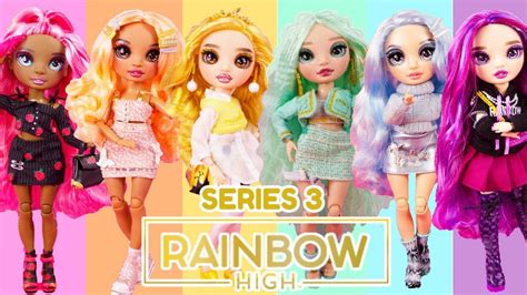 RAINBOW HIGH Series 3 Dolls FULL COLLECTION UNBOXING! | Rainbow, Dolls ...