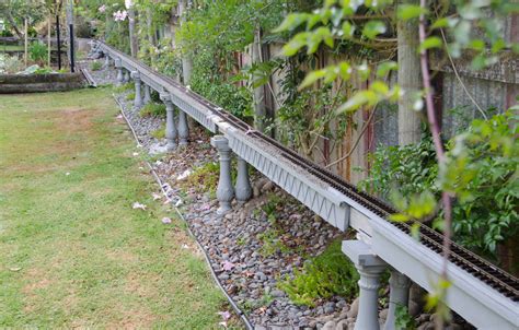 Trainageddon | Garden railway, Railroad tracks, Structures