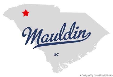 Map of Mauldin, SC, South Carolina