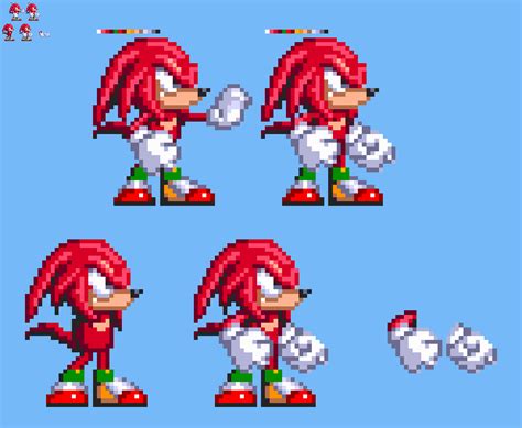 10x Sonic 3 Nov 3 1993 Prototype Knuckles Sprite R by Abbysek on DeviantArt