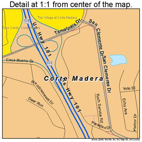 Corte Madera California Street Map 0616462