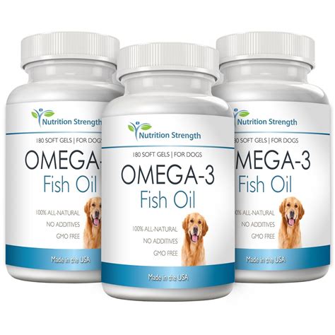 Omega 3 Wild Fish Oil for Dogs Nutrition Strength EPA DHA 180 Soft Gels >>> Check out this great ...