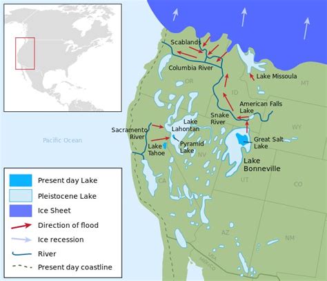 -Lake Bonneville Map | Lake, Map, North america map