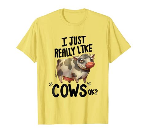 I just Really Like Cows T Shirt - Funny Cow Farming Shirt: Clothing - I just Really Like Cows ...