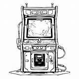 Download Old Fashioned Arcade Game Machine Coloring Pages Online  sketch template