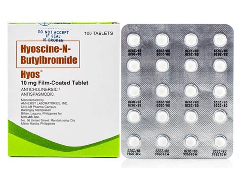 Hyos Tablet | Anticholinergic & Antispasmodic Medicine - Unilab