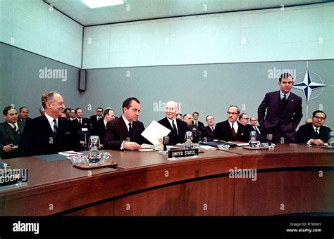 Nixon at NATO headquarters 1969 Stock Photo - Alamy