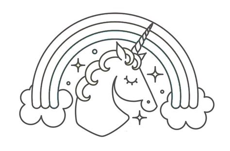 Cute Unicorn Rainbow Printable Coloring Pages