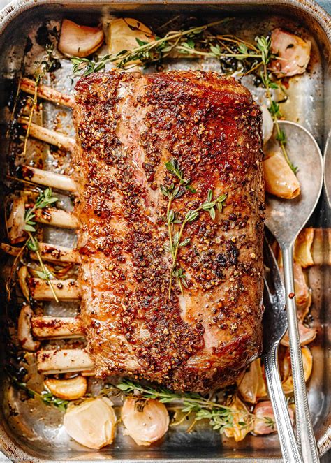 Garlic Roasted Rack of Lamb with Butter Sauce | Lamb roast recipe, Lamb dinner, Lamb recipes oven