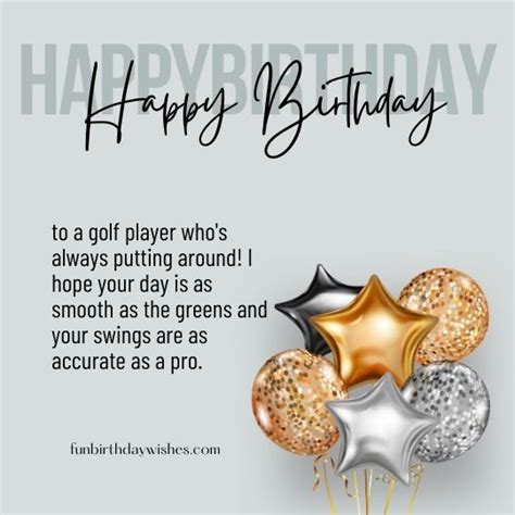 Happy Birthday Wishes Funny for Golf Player