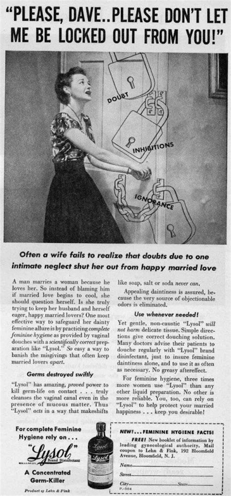 Lysol’s Vintage Ads Subtly Pushed Women to Use Its Disinfectant as Birth Control | Smart News ...