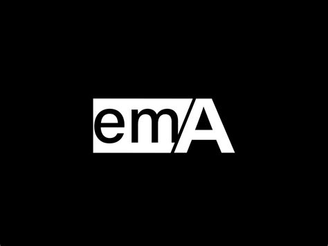 EMA Logo and Graphics design vector art, Icons isolated on black ...