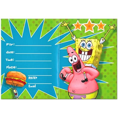 Free Printable Spongebob Birthday Invitations – Bagvania FREE Printable Invitation Template