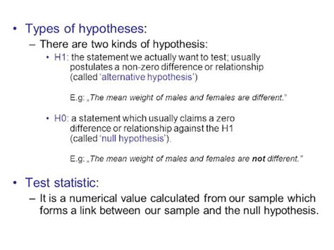 What Are The Types Of Test Statistics