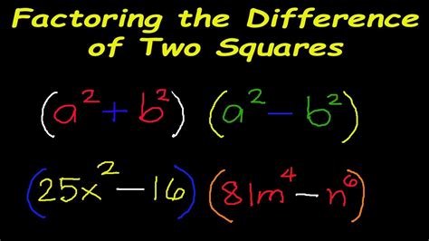 Factoring Differences Of Squares Calculator