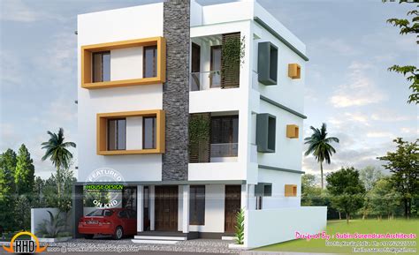 2162 sq-ft 3 storied house plan - Kerala Home Design and Floor Plans ...