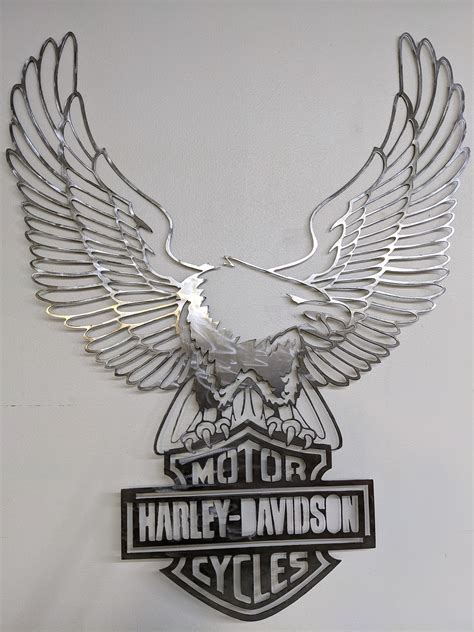 Metal Art Harley Davidson Eagle Logo DFX Design Files For Plasma/Laser ...