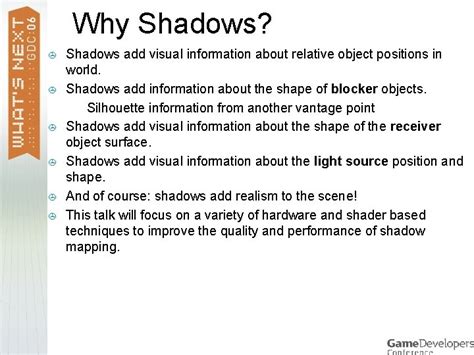 Shadow Mapping GPUbased Tips and Techniques John R