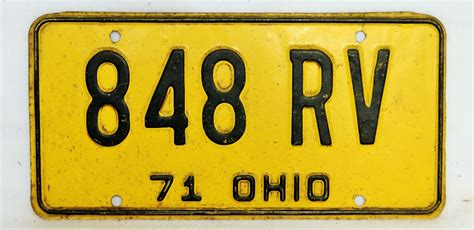 Vintage 1971 License Plate Ohio State Hot Rod Muscle Car Historical Garage 71 | The Wild Robot!