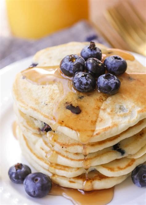 Blueberry Pancakes {Made with Fresh Blueberries!} | Lil' Luna