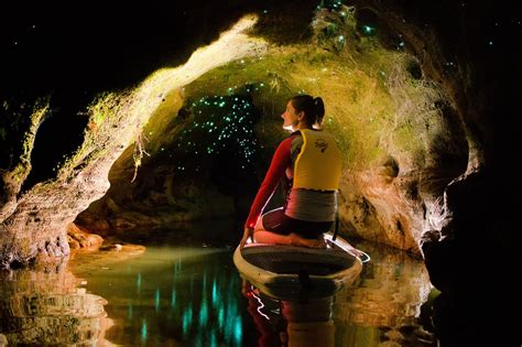 From Rotorua: Stand-Up Paddle Board Tour In The Glow Worm Caves | experitour.com