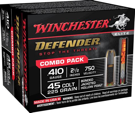 Winchester Ammo S41045PD PDX1 Defender Combo 410 Gauge 2.50″ 1/2 oz 3 Defense Discs 12 BBs Shot ...