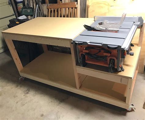 Finished up this workbench/outfeed table for my table saw late last night. I’m really happy with ...