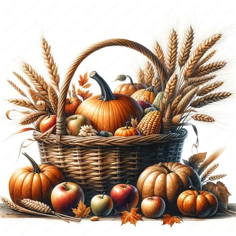 Harvest Basket Clipart Clipart Bundle 10 Rustic Images Fall Art Crafts Apparel Digital Prints ...