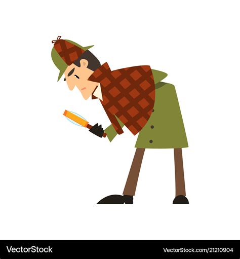 Sherlock holmes detective character Royalty Free Vector