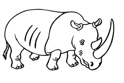 Rhino Line Drawing at GetDrawings | Free download