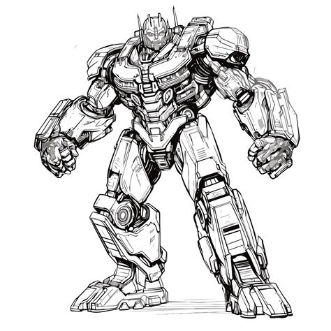 Premium Vector | Combat robot sketch