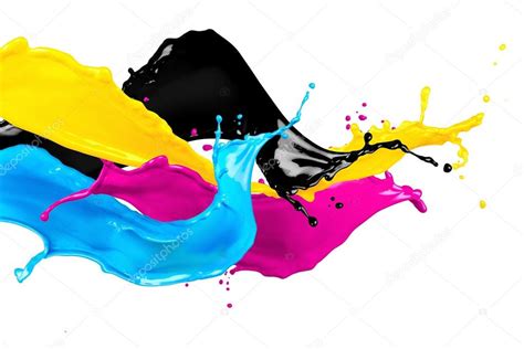 Abstract CMYK color splashes Stock Photo by ©stockfoto-graf 101566230