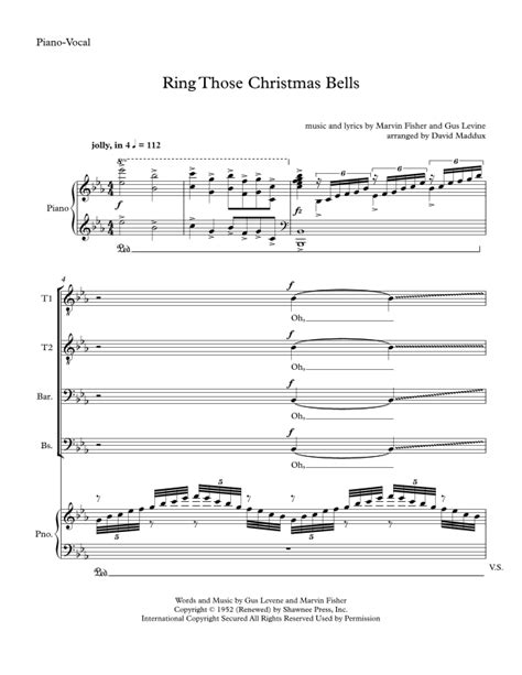 Ring Those Christmas Bells (arr. David Maddux) by Peggy Lee Sheet Music for TTBB Choir at Sheet ...