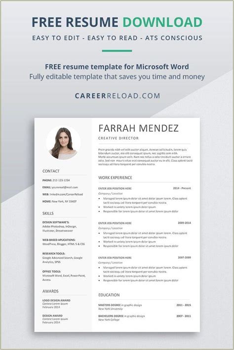 Basic Resume Templates Microsoft Word 2007 - Resume Example Gallery