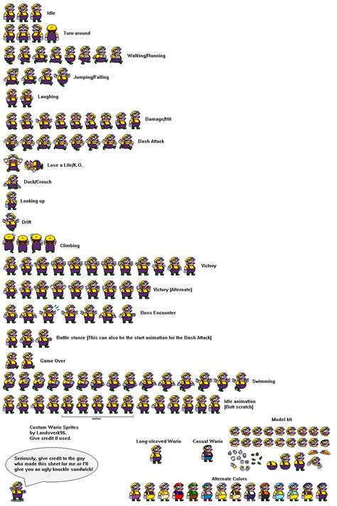 Wario Sprites by Landsverk96 on DeviantArt