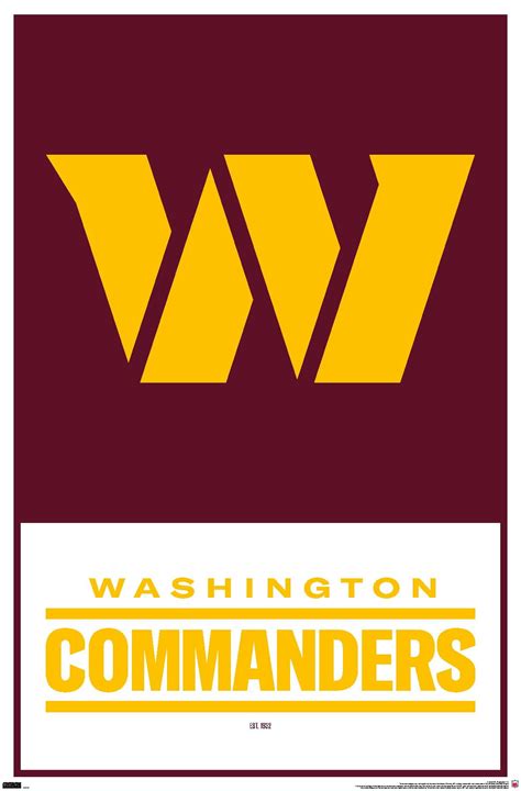 NFL Washington Commanders - Logo 22 Wall Poster, 22.375" x 34 ...