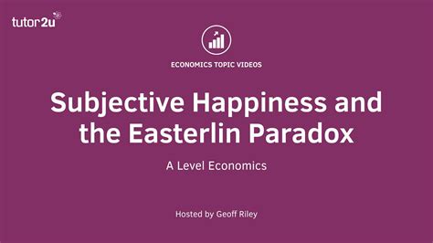 Subjective Happiness and the Easterlin Paradox I A Level and IB Economics - YouTube