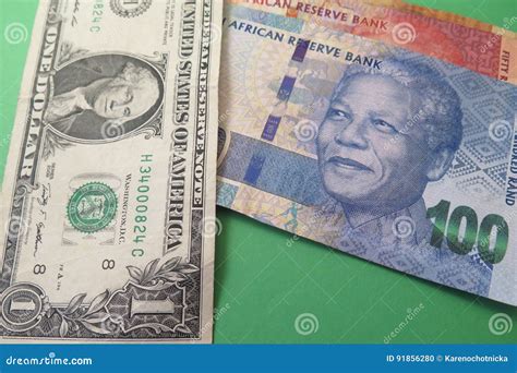 Exchange Rate US Dollar and South African Rand Stock Photo - Image of ...