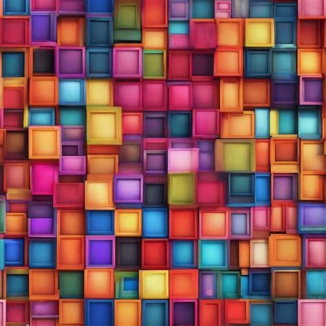 Premium AI Image | A colorful pattern with squares and squares