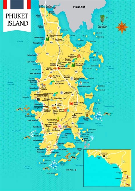 Phuket tourist attractions map | Phuket tourist attractions, Thailand tourist, Phuket