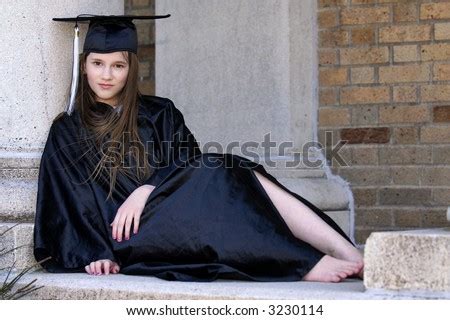 Barefoot Middle School Graduate Resting By Stock Photo 3230114 - Shutterstock