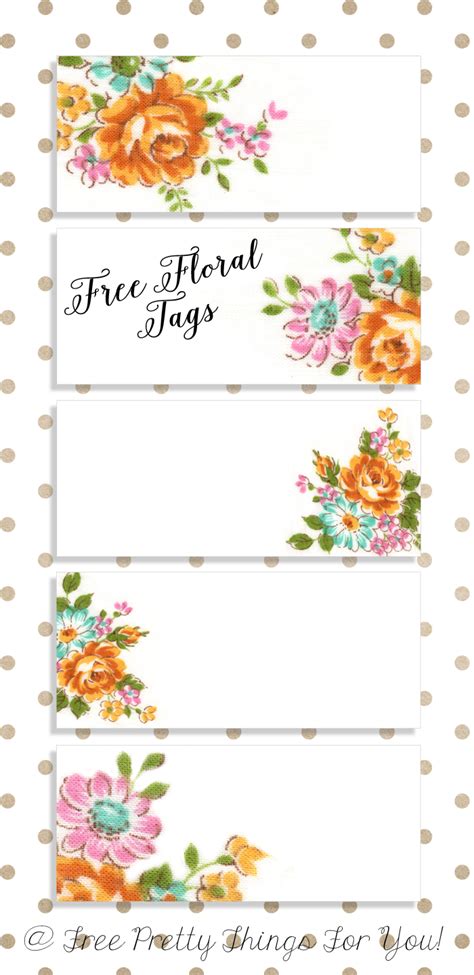 Printable Floral Labels - Printable Word Searches