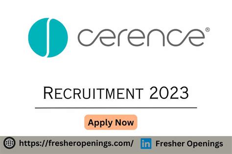 Cerence Careers Recruitment 2023: Software Engineering