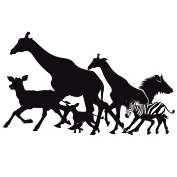 Animals Running Silhouette Vectors, Animals, Action, Mammals PNG ...